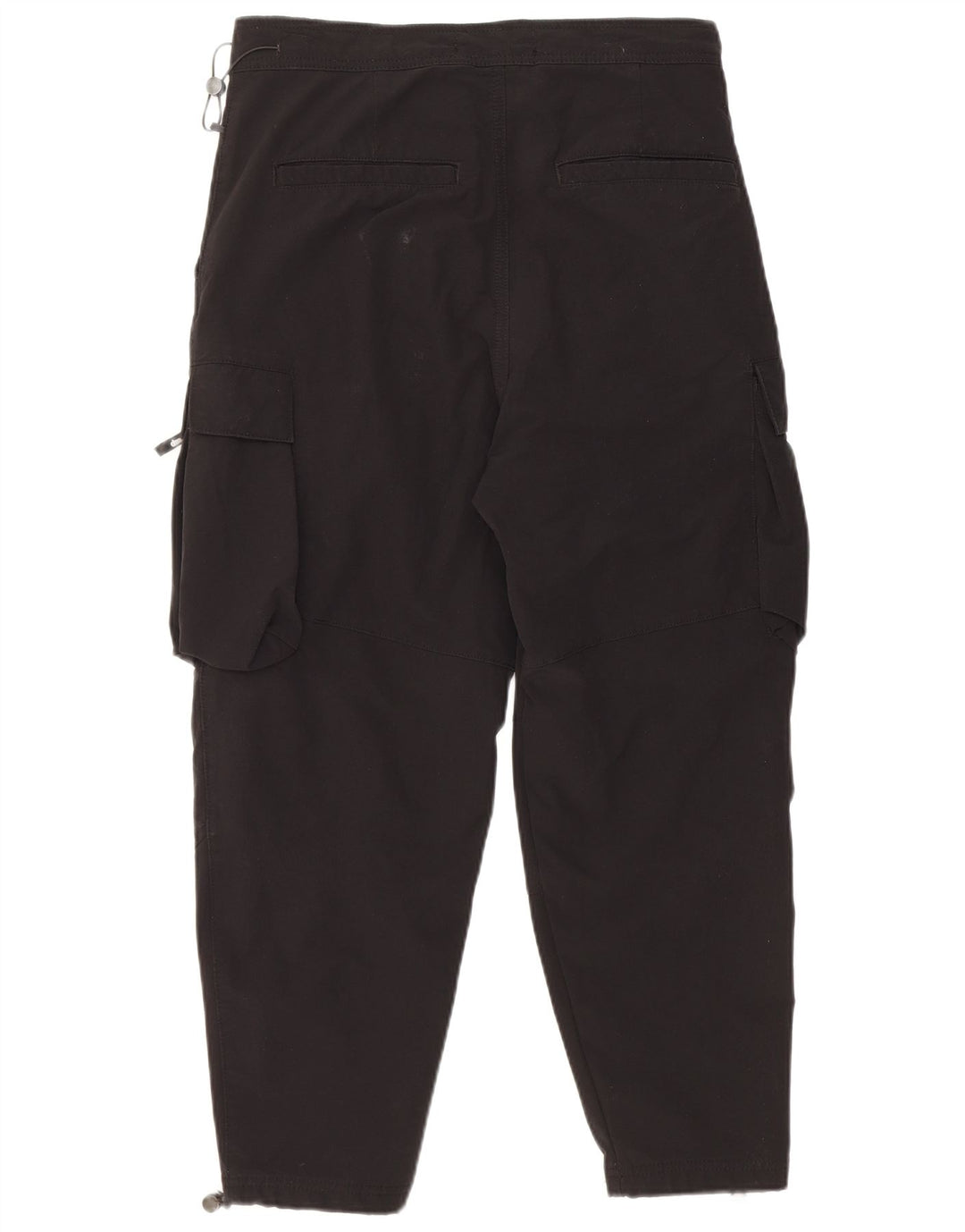 Zara Herren Crop Tapered Cargohose M W32 L24 Schwarz