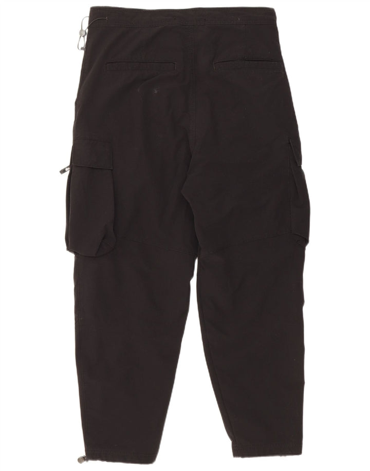 Zara Herren Crop Tapered Cargohose M W32 L24 Schwarz