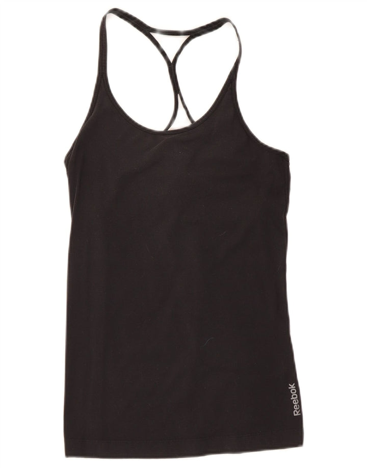 Reebok Damen Weste Top UK 8 Small Schwarz Polyamid