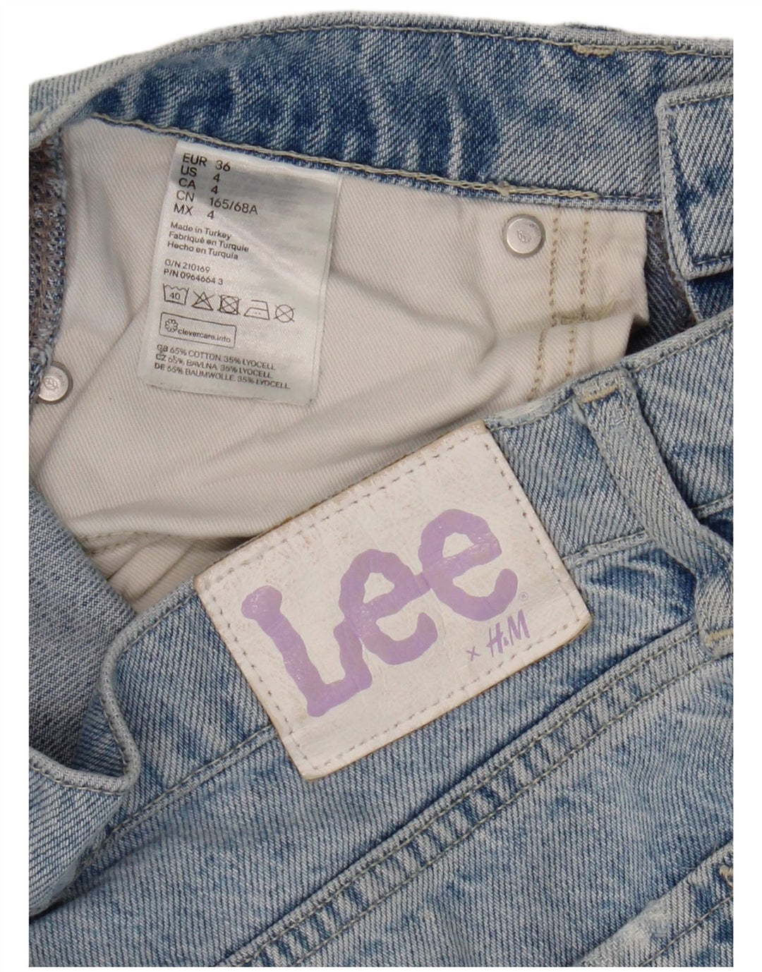 Lee Damen Distressed Straight Jeans EU 36 Small W30 L30 Blaue Baumwolle