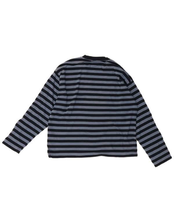 Carhartt Herren Top Langarm XS Marineblau gestreift Baumwolle