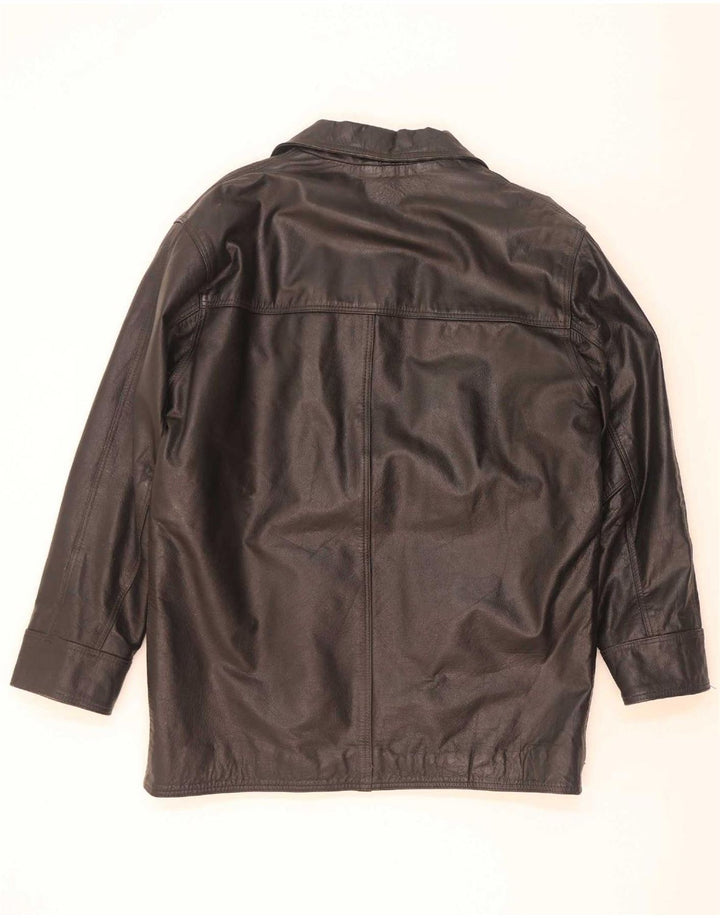 Shelter Bay Herren Lederjacke UK 42 XL Schwarz