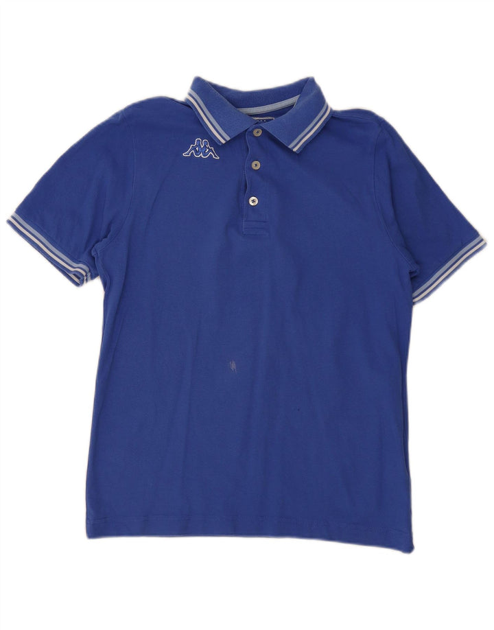 Kappa Herren-Poloshirt, klein, blau gestreift, Baumwolle