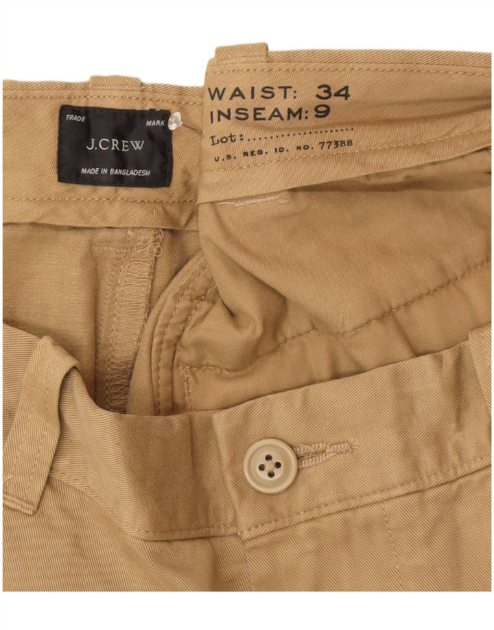 J. Crew Herren Chinoshorts W34 Large Beige Baumwolle
