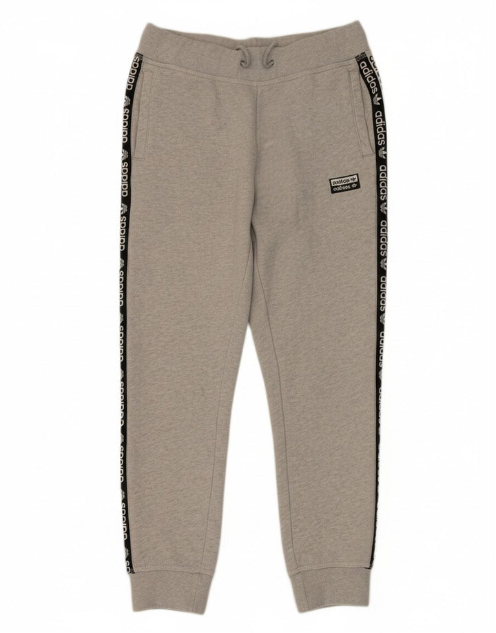 ADIDAS Womens Graphic Tracksuit Trousers Joggers UK 12 Medium Grey