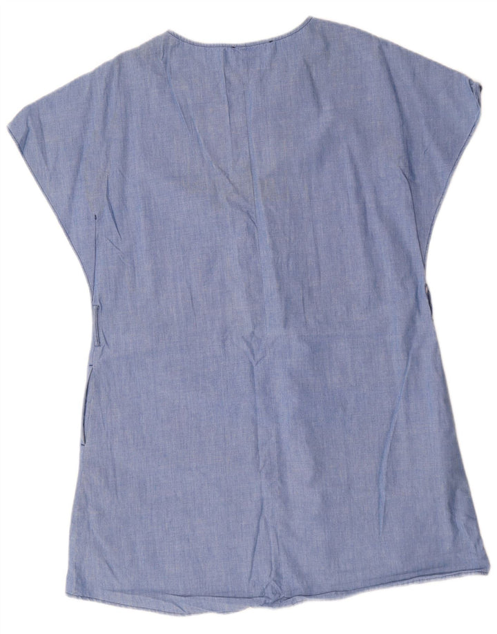 Zara Damen Zeltkleid UK 14 Mittelblaue Baumwolle