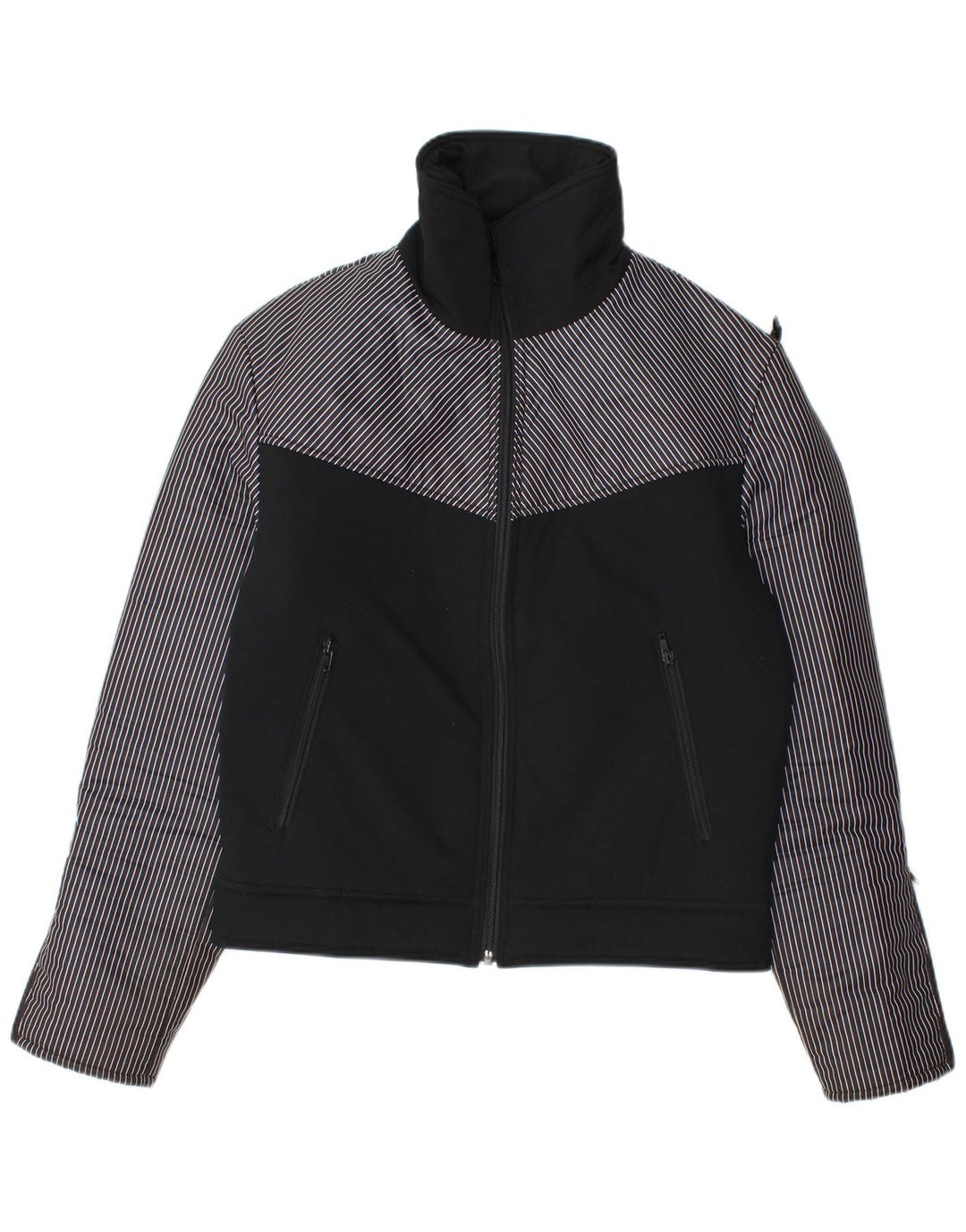 Vintage Herren Wattierte Jacke UK 36 Small Schwarz Colourblock Polyamid