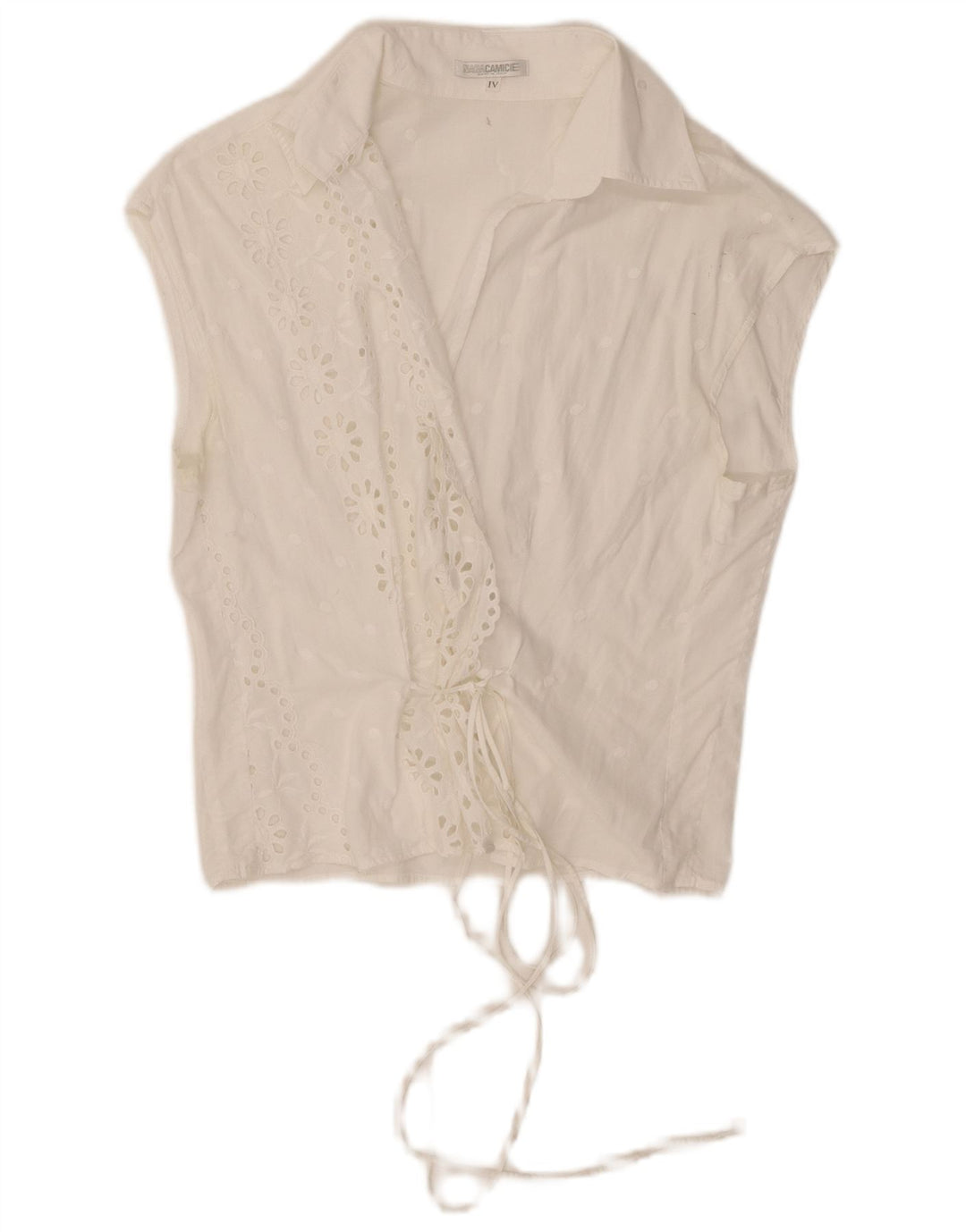 Naracamicie Ärmellose Wickelbluse für Damen, UK 12, Mittelweiß