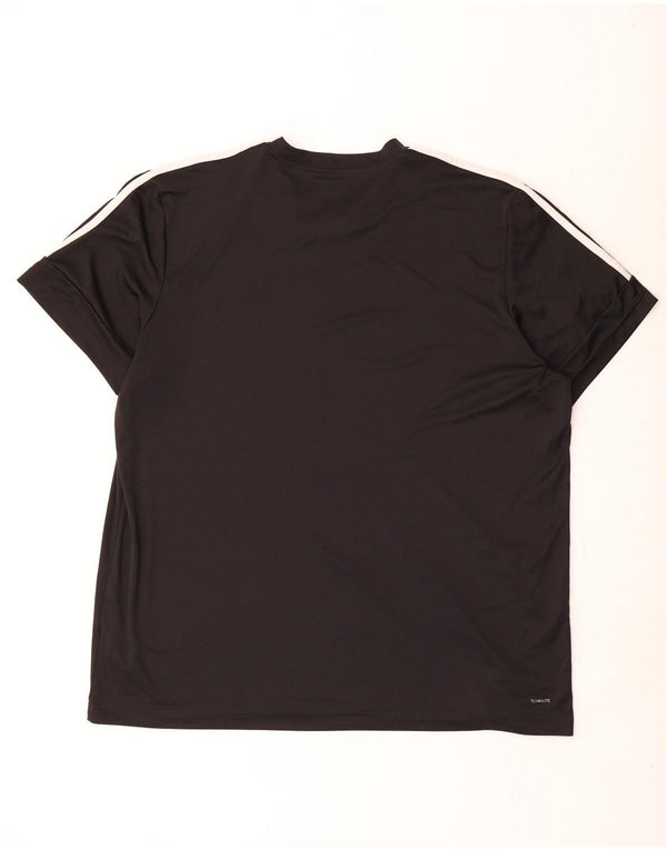 Adidas Herren Climalite Graphic T-Shirt Top 2XL Schwarz Polyester