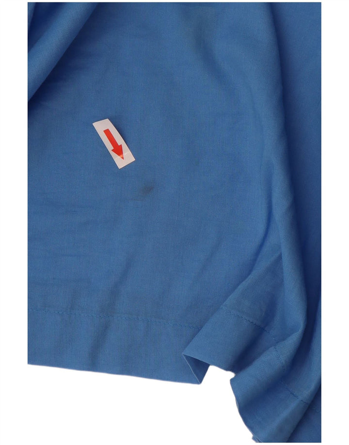 Sisley Damen-Blusenoberteil mit 3/4-Ärmeln, übergroß, Gr. 10, Größe S, Blau, Baumwolle