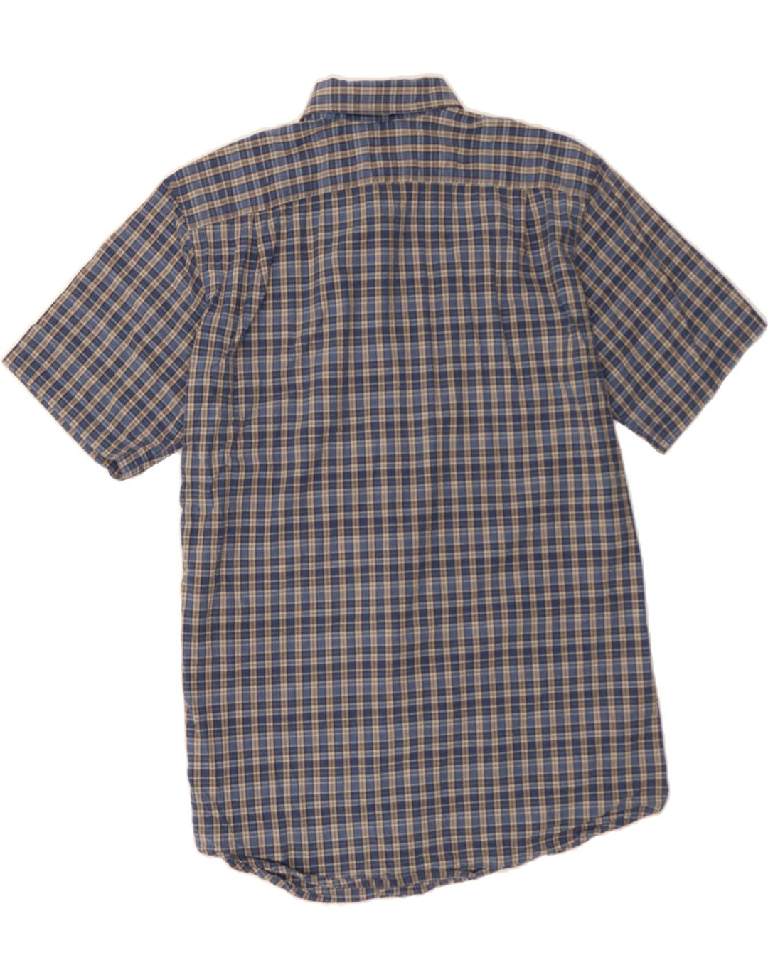 EDDIE BAUER Mens Classic Fit Short Sleeve Shirt Large Grey Check Cotton Vintage Eddie Bauer and Second-Hand Eddie Bauer from Messina Hembry 