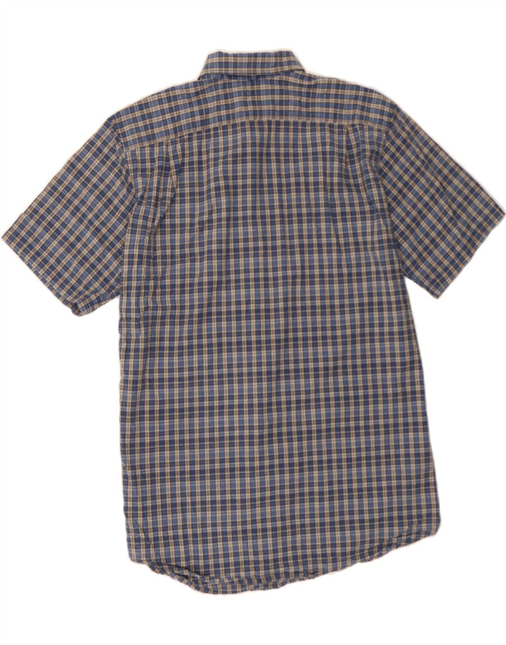 EDDIE BAUER Mens Classic Fit Short Sleeve Shirt Large Grey Check Cotton Vintage Eddie Bauer and Second-Hand Eddie Bauer from Messina Hembry 