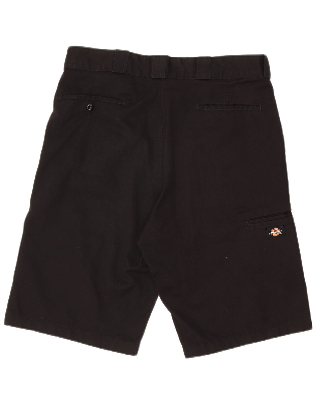 DICKIES Womens Relaxed Fit Cargo Shorts W36 Large Black Polyester