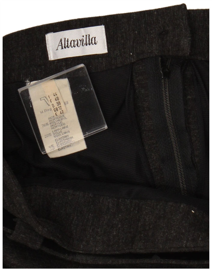 Altavilla Damen Bleistiftrock UK 12 Medium W28 Grau Acryl