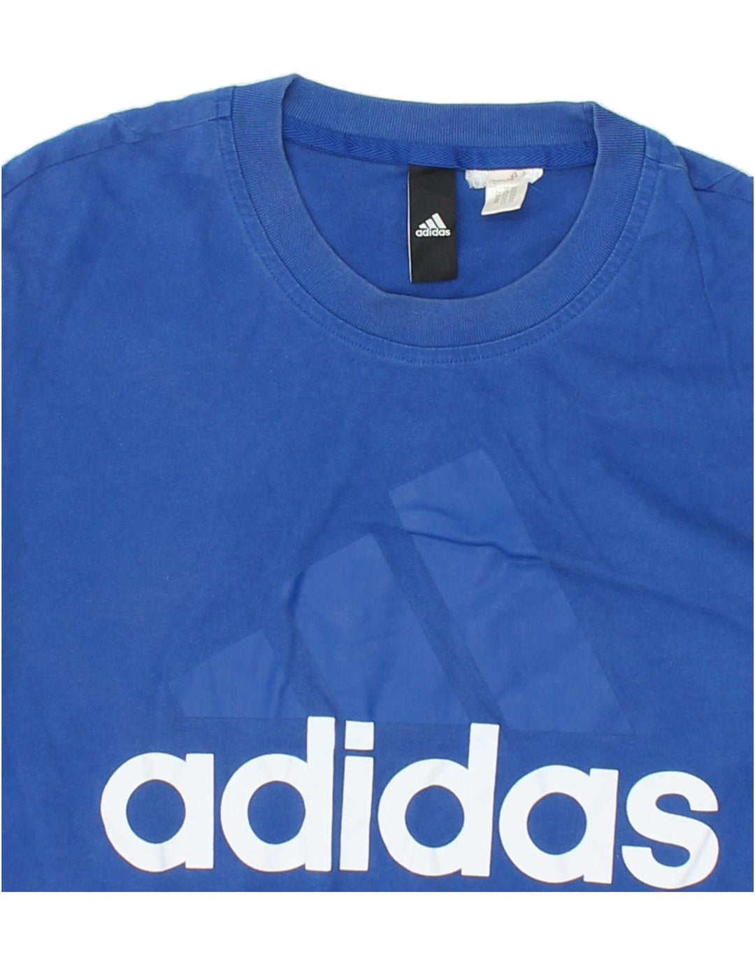 ADIDAS Mens Graphic T-Shirt Top Small Blue Cotton Vintage Adidas and Second-Hand Adidas from Messina Hembry 