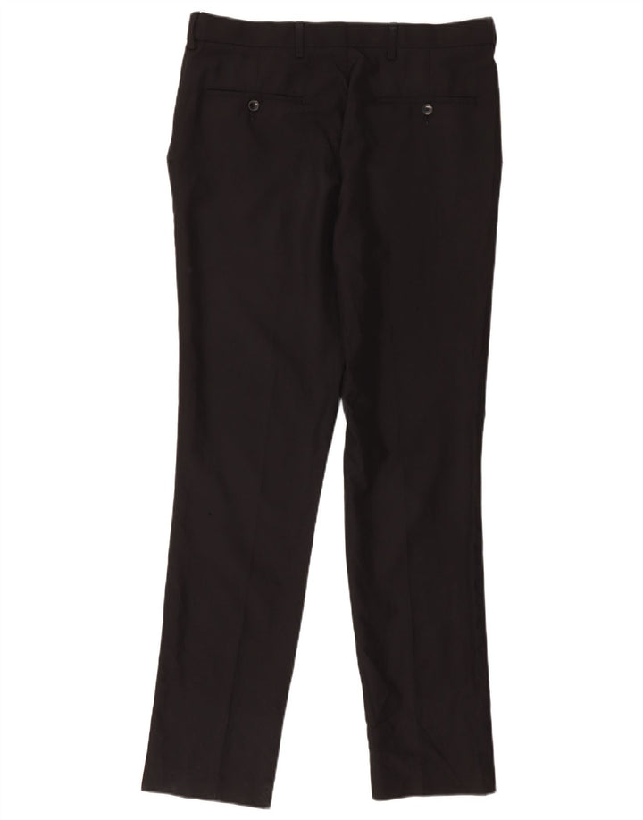Marks & Spencer Herren Slim Chinohose W34 L33 Schwarz Polyester