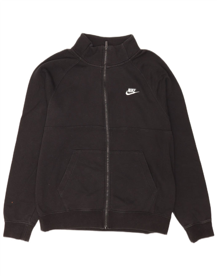 Nike Herren-Trainingsanzugoberteil aus Baumwolle in Mittelschwarz