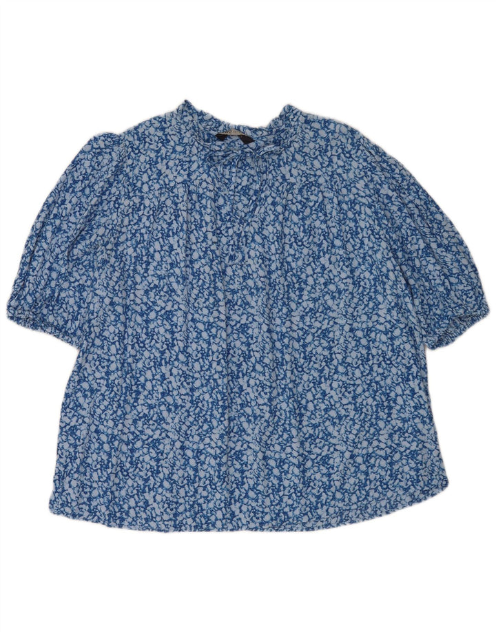 Marks & Spencer Damen-Blusenoberteil in Übergröße, Gr. 44, Blau, Viskose