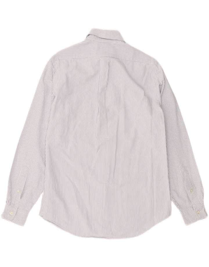 Ralph Lauren Herren-Hemd mit klassischer Passform, mittelblau, gestreift, Baumwolle