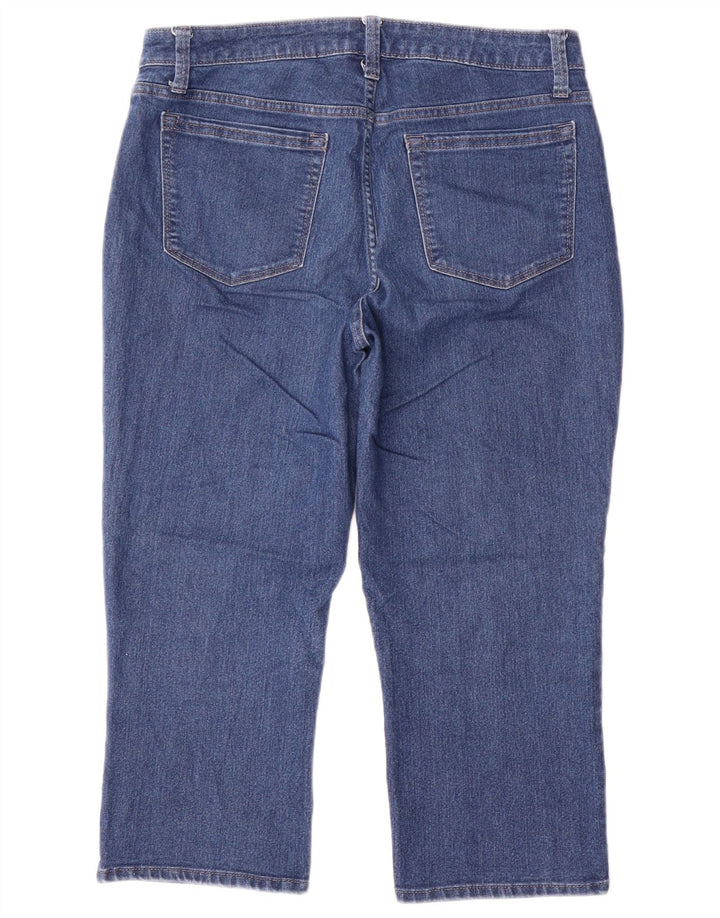 Lee Damen Riders Mid Rise Capri Jeans US 10 Large W32 L21 Blaue Baumwolle