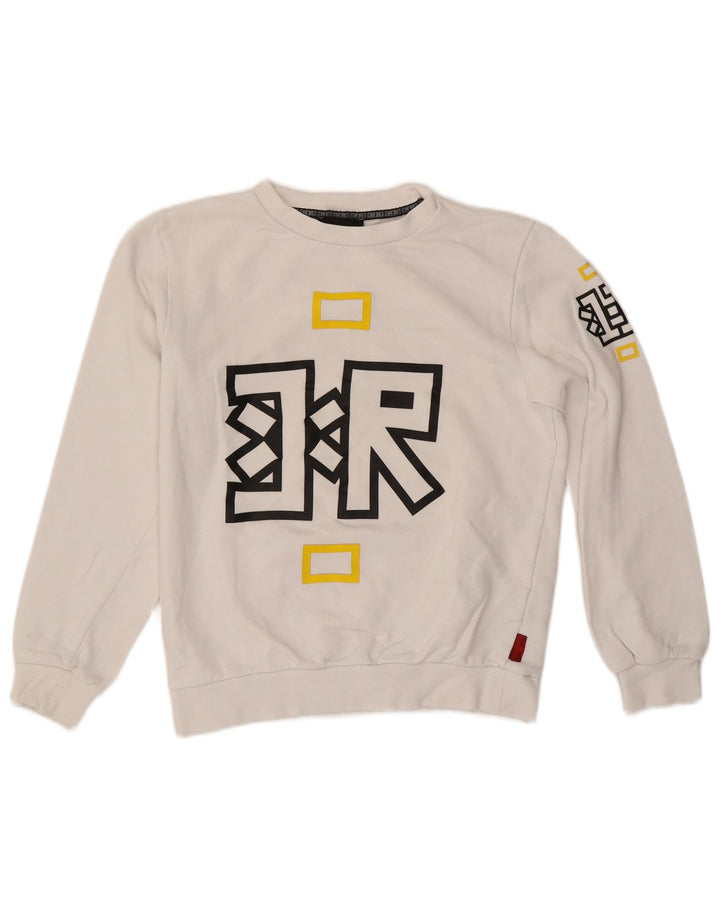 Richmond Jungen-Sweatshirt mit Grafik, 15–16 Jahre, weiße Baumwolle