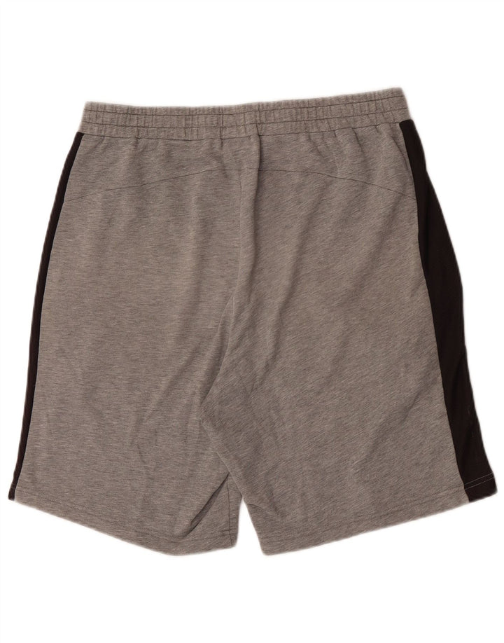 Puma Herren-Sportshorts, groß, graue Colourblock-Baumwolle