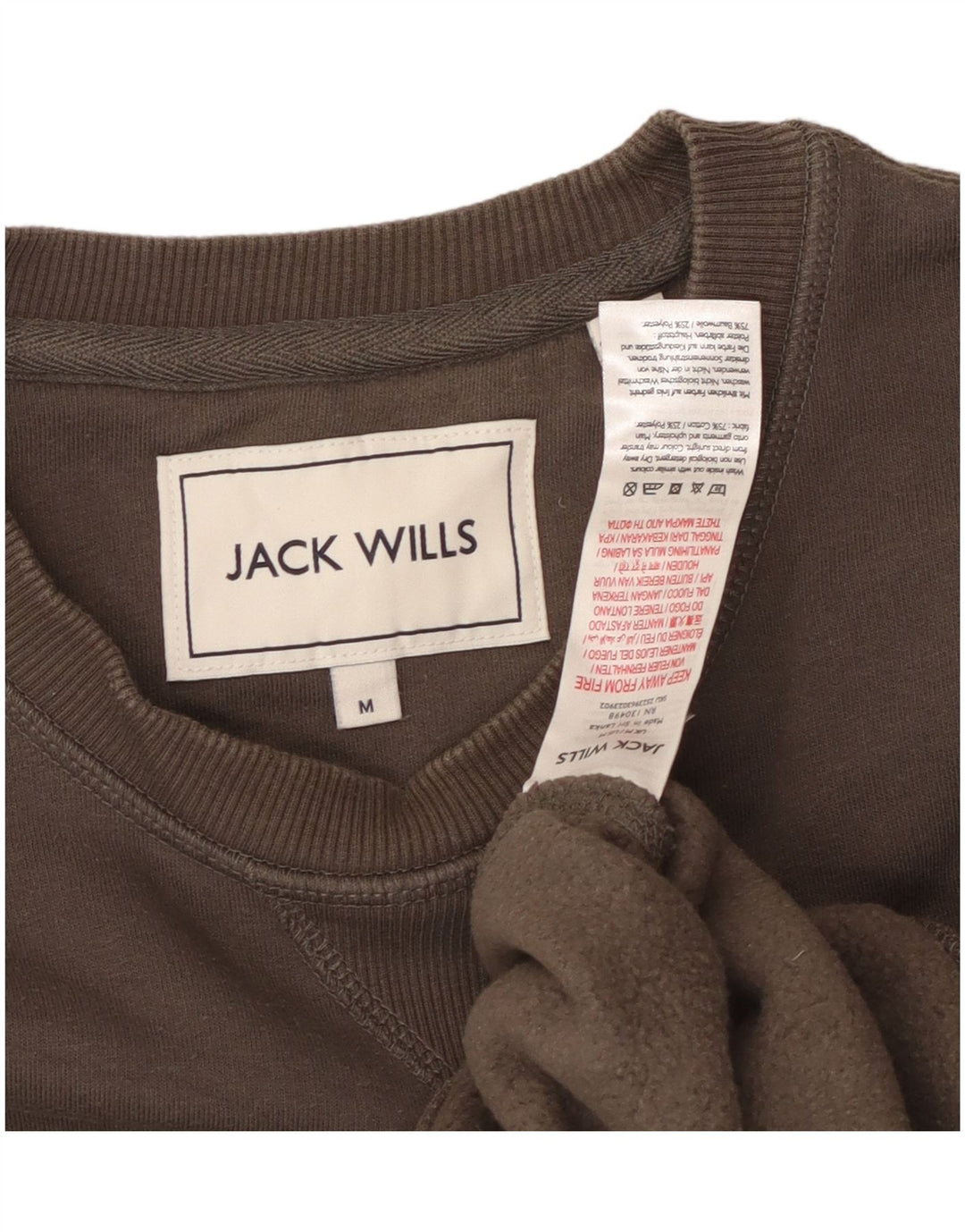 JACK WILLS Herren-Sweatshirt-Pullover aus mittelbrauner Baumwolle