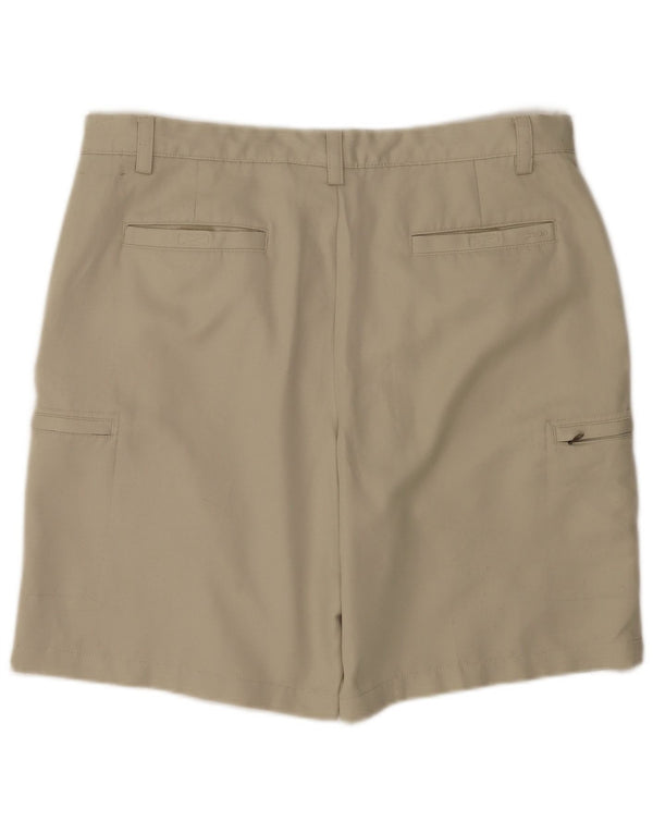 Izod Mens Cargo Shorts W36 Large Beige Polyester