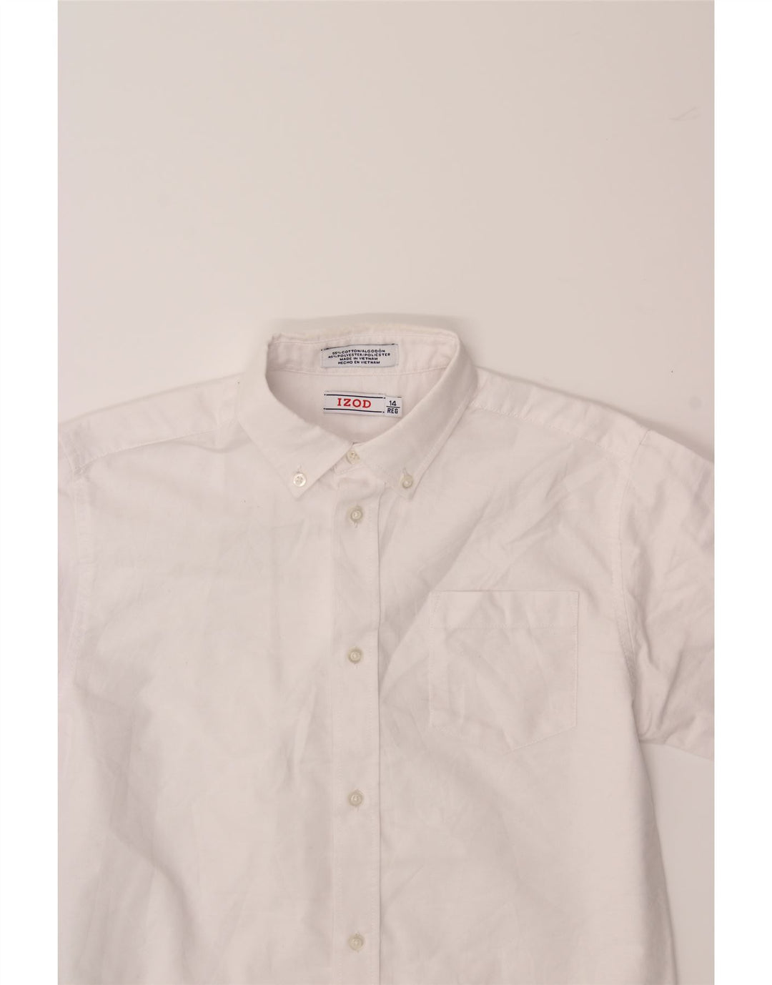 IZOD Boys Shirt 13-14 Years White Cotton Vintage Izod and Second-Hand Izod from Messina Hembry 