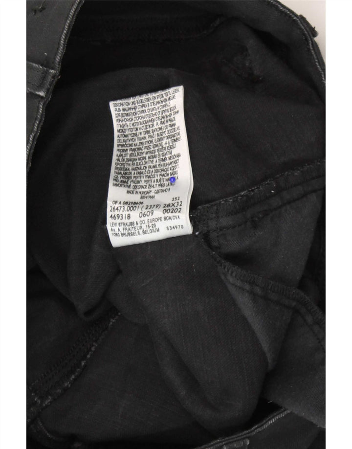 Levi's Damen Slim Jeans W28 L32 Schwarze Baumwolle