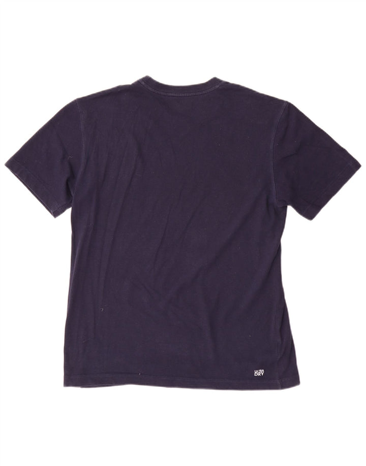 Lacoste Herren T-Shirt Top Größe 3 Small Marineblau Baumwolle