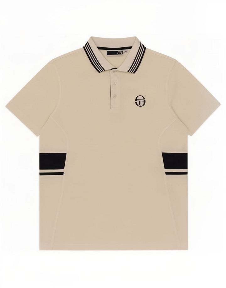 Sergio Tacchini Herren-Poloshirt, Mittelweiß, Farbblock