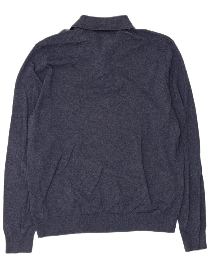 Marks & Spencer Herren-Pullover mit Rollkragen, mittelgroß, marineblau meliert