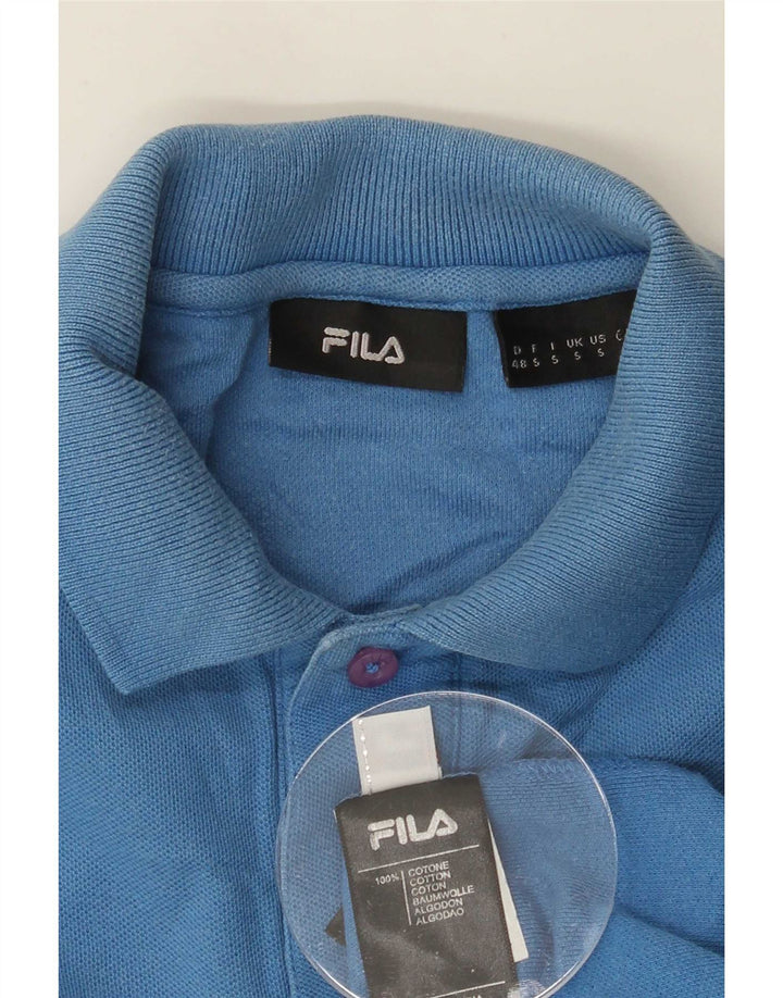 Fila Herren-Poloshirt, kleine blaue Baumwolle