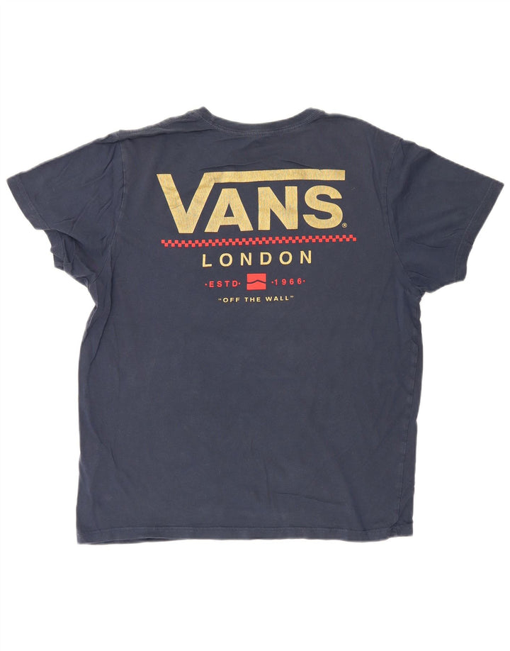 Vans Custom Fit Grafik-T-Shirt für Herren, groß, marineblau, Baumwolle