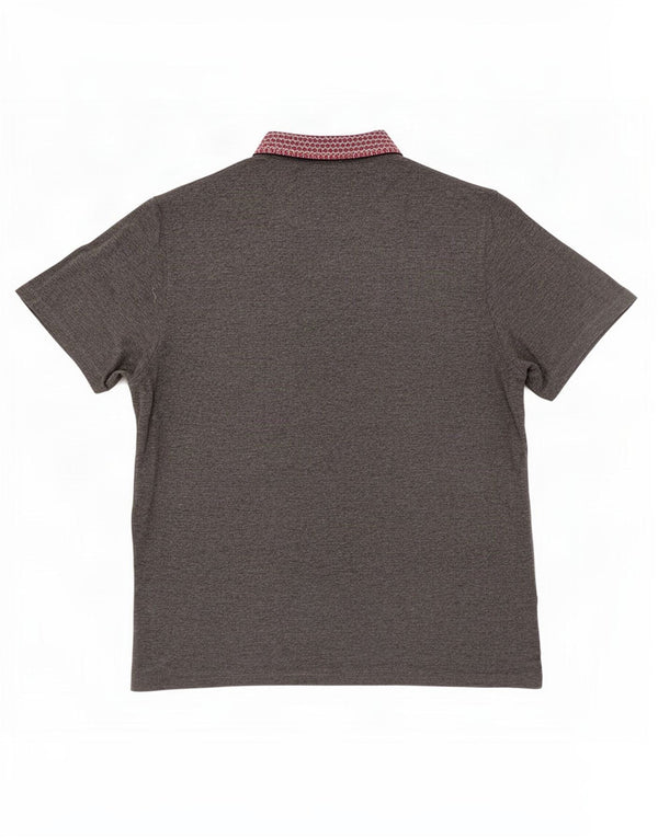 Ted Baker Herren Rugby-Poloshirt, Größe 7 3XL, graue Baumwolle