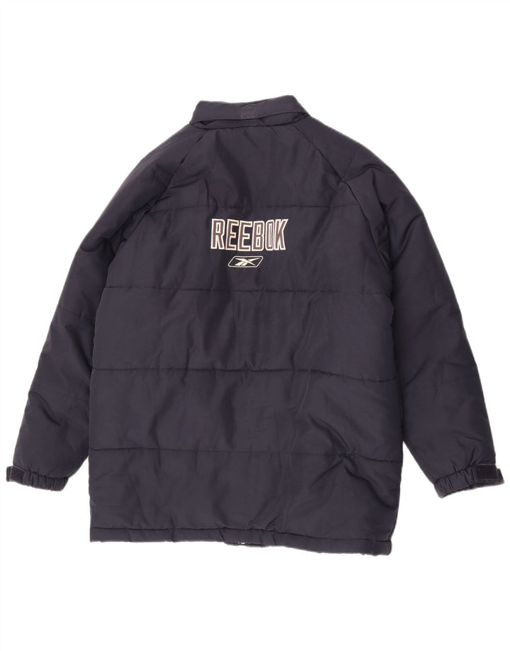 Reebok Boys Graphic Hooded Wattierte Jacke 13–14 Jahre XL Marineblau Polyester