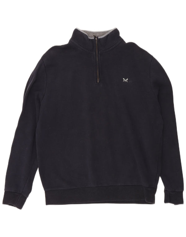 Crew Clothing Herren-Sweatshirt mit Reißverschluss, XL, Marineblau, Baumwolle