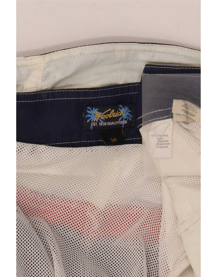 Woolrich Herren-Badeshorts, groß, marineblau, Colourblock-Polyamid