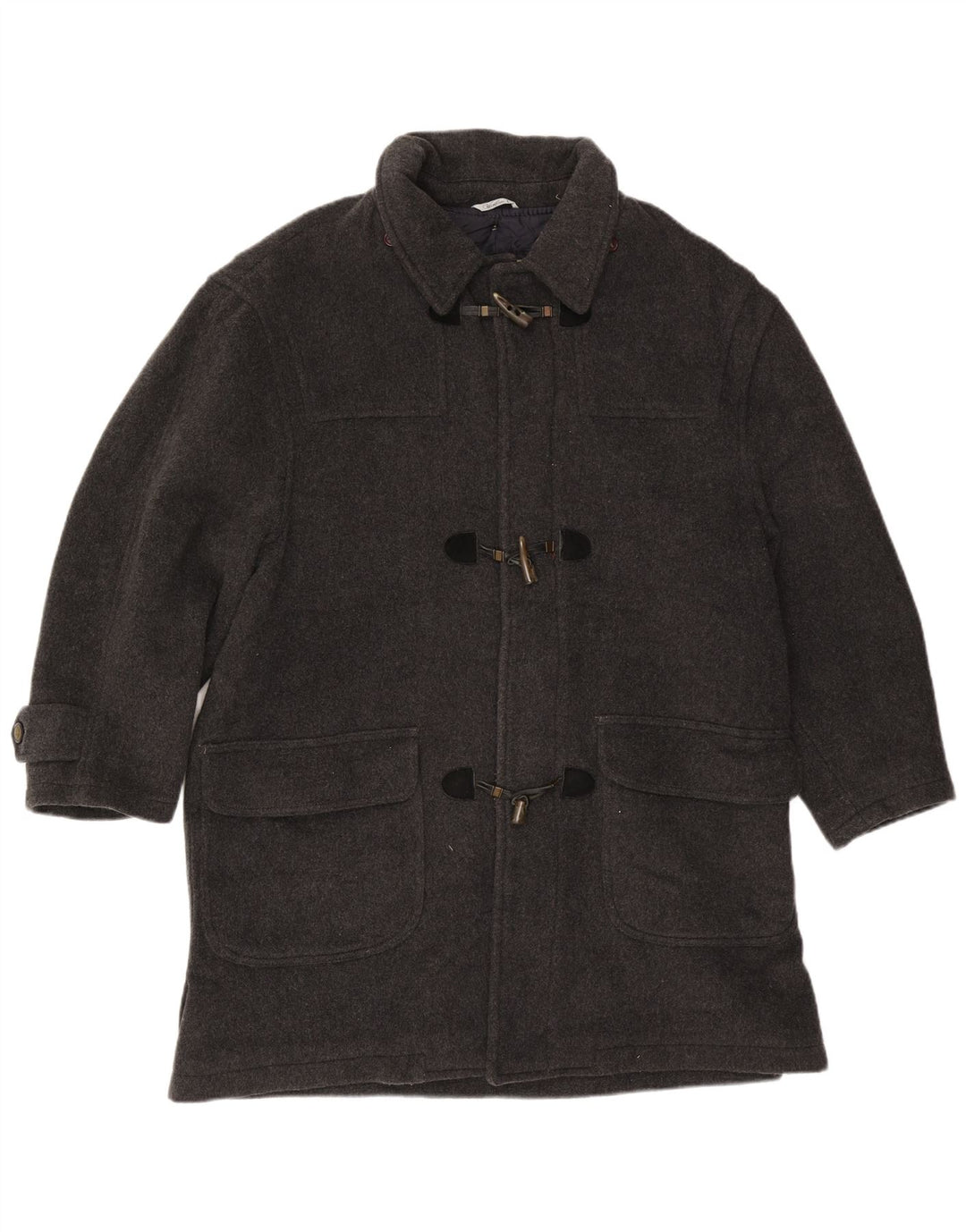 Wampum Herren Dufflecoat UK 40 Large Grau