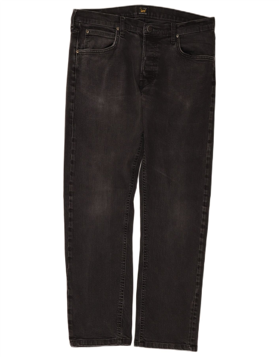 Lee Herren Daren Straight Jeans W33 L29 Schwarze Baumwolle