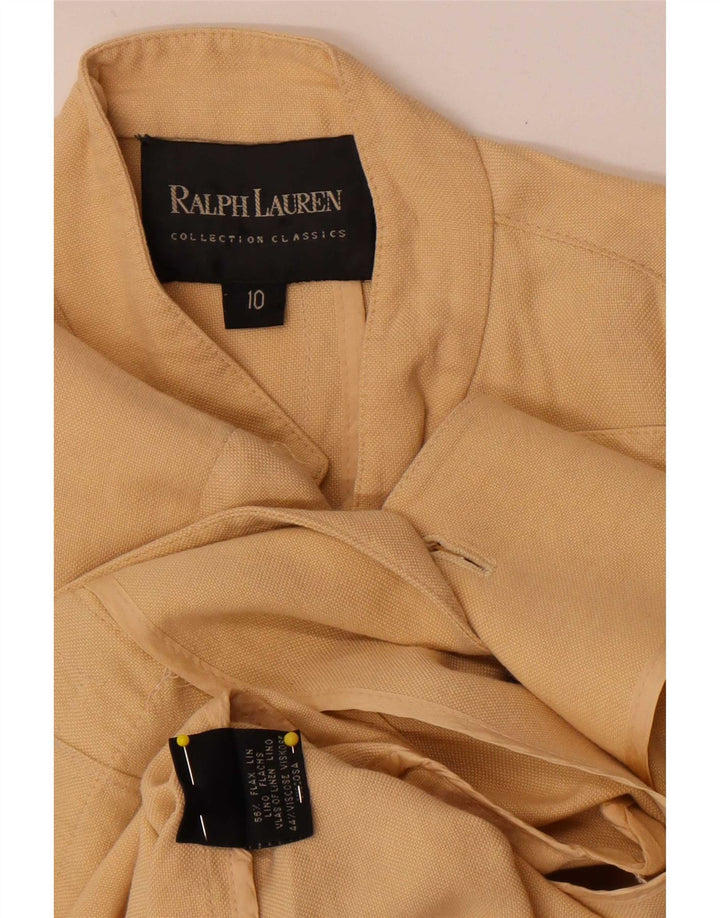 Ralph Lauren Damen Utility-Jacke US 10 Large Beige Leinen