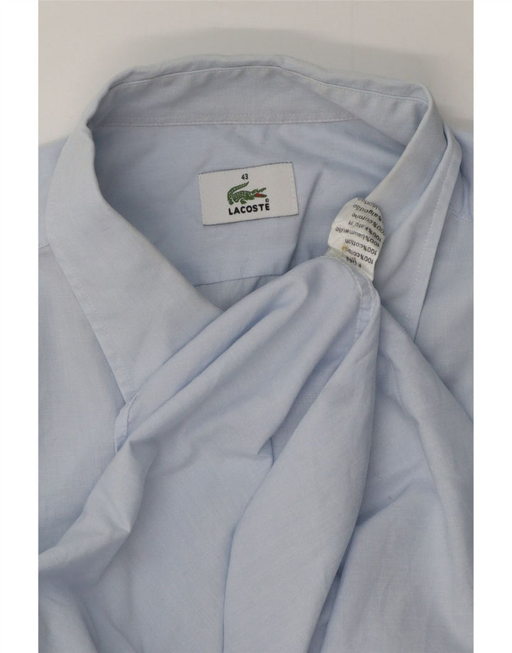 Lacoste Herrenhemd Größe 43 Große blaue Baumwolle