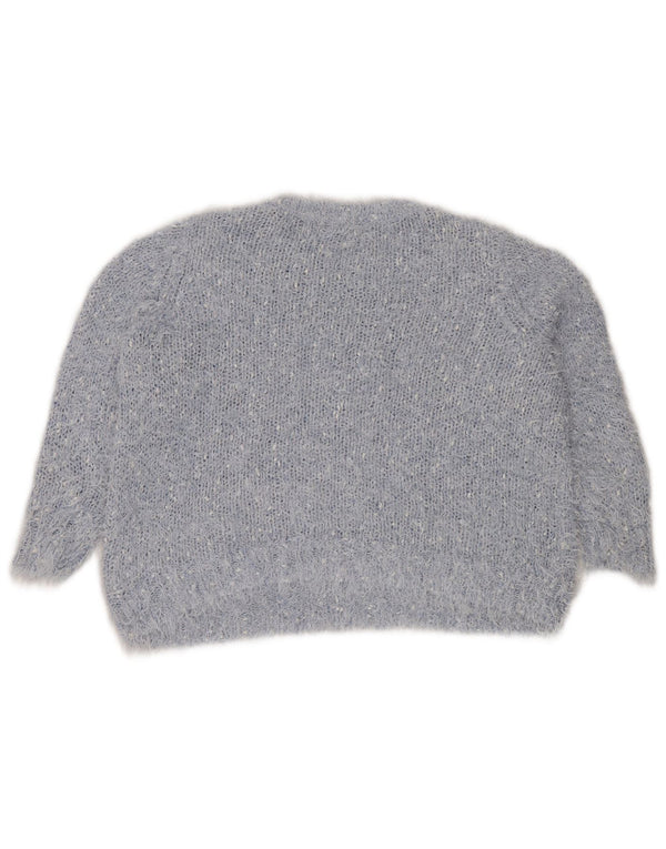 Marks & Spencer Damen-Pullover mit Rundhalsausschnitt, UK 20 2XL, Blau, Polyester