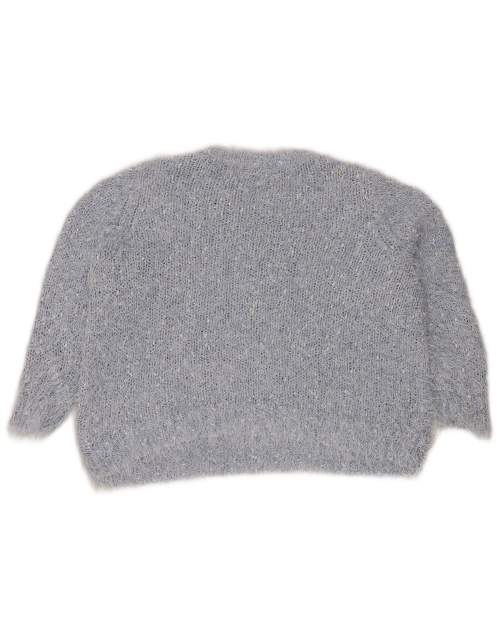 Marks & Spencer Damen-Pullover mit Rundhalsausschnitt, UK 20 2XL, Blau, Polyester