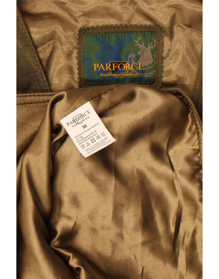 Parforce Herren Lederweste Medium Khaki Leder