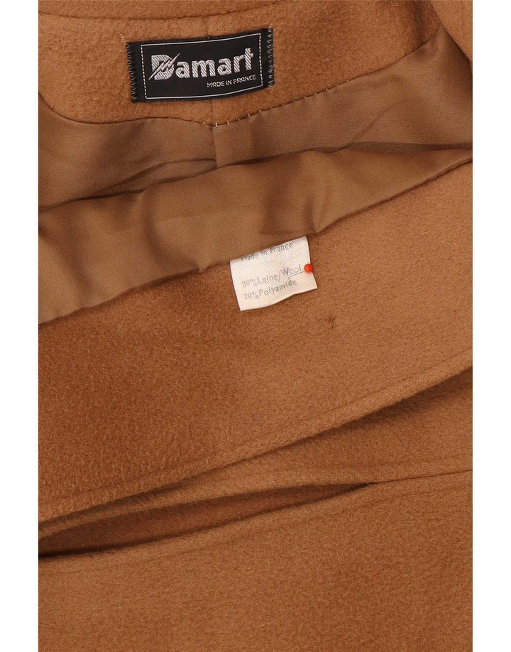 Damart Damenmantel EU 40 Mittelbeige Wolle