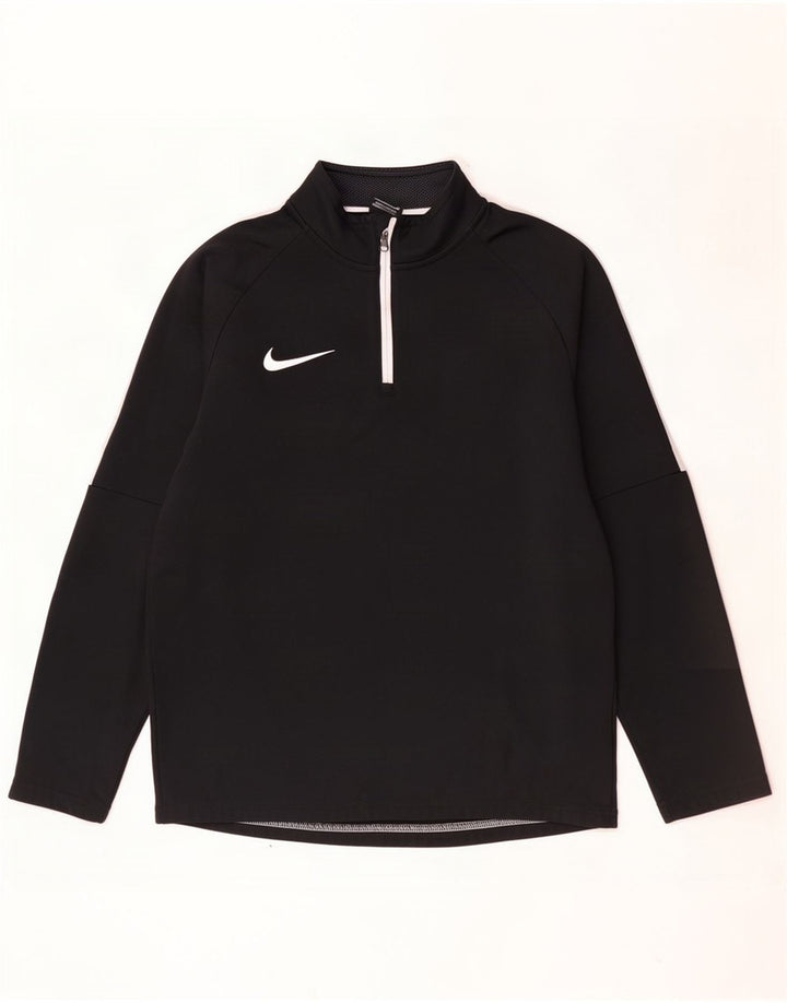 Nike Herren Dri Fit Pullover-Trainingsanzug mit Reißverschluss, Größe S, Schwarz, Farbblock