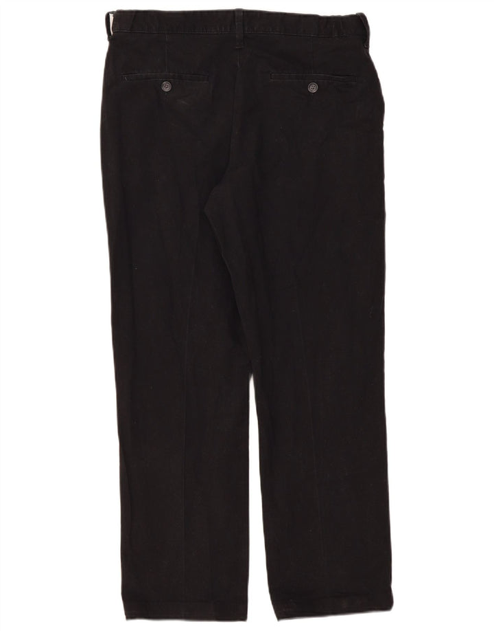 Marks & Spencer Herren Straight Regular Fit Chinohose W32 L29 Schwarz