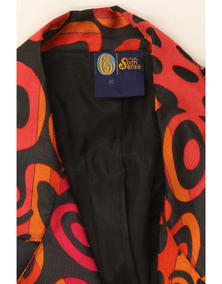 Your Sixth Sense Damen-Blazer mit 2 Knöpfen, EU 40, Mittelschwarz, geometrisch